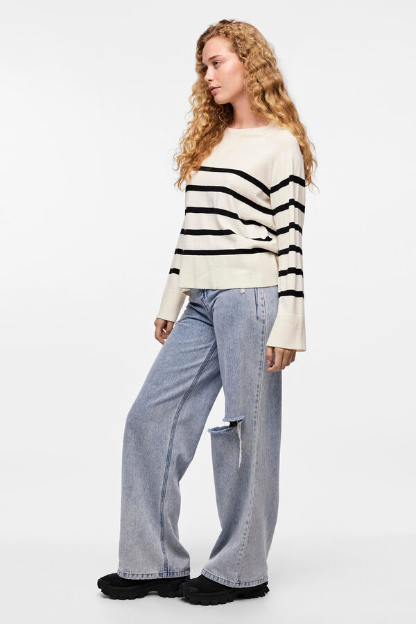 Pieces Camisola de malha fina branco