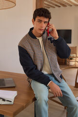 Springfield Bomber combinada varsity cuadros azul