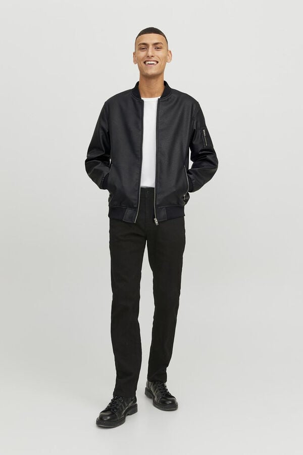 Jack & Jones Jaqueta bomber emborrachada preto