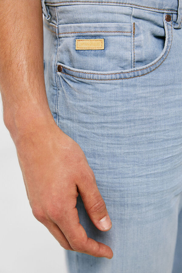 Springfield Jeans slim ultraleves de lavagem média-clara azul