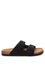 XTI Sand&aacute;lia masculina preto