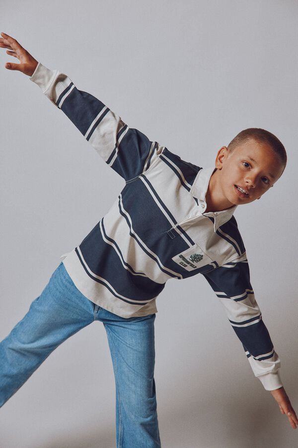 Springfield Kids Polo manga larga ni&ntilde;o azul