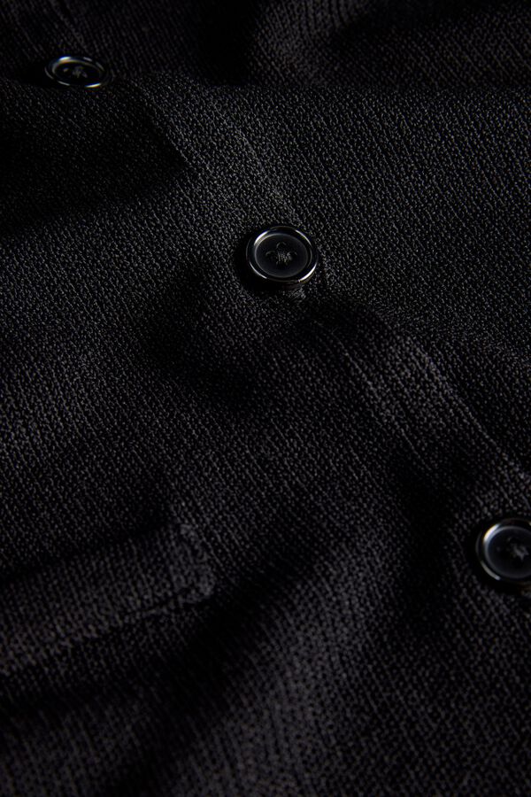 Jack & Jones Colete comprido de malha jacquard preto