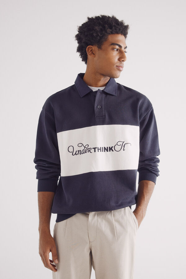 Springfield Sudadera polo block azul