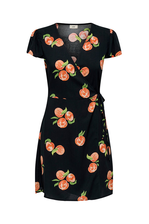 JDY Vestido corto estampado negro