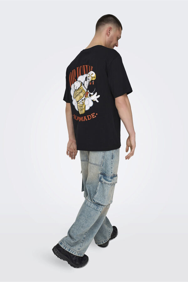 Only & Sons Camiseta disney mickey negro