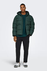 Only & Sons Casaco acolchoada com capuz verde