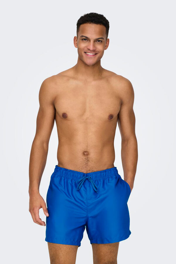 Only & Sons Ba&ntilde;ador b&aacute;sico azul