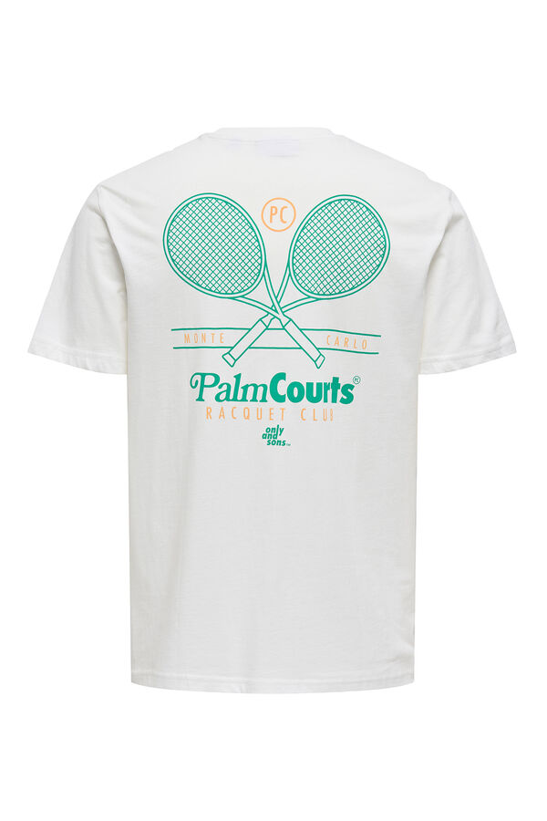 Only & Sons Camiseta com desenho nas costas branco