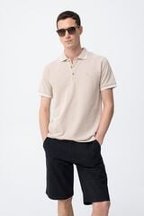 Tiffosi Polo com ajuste regular bege