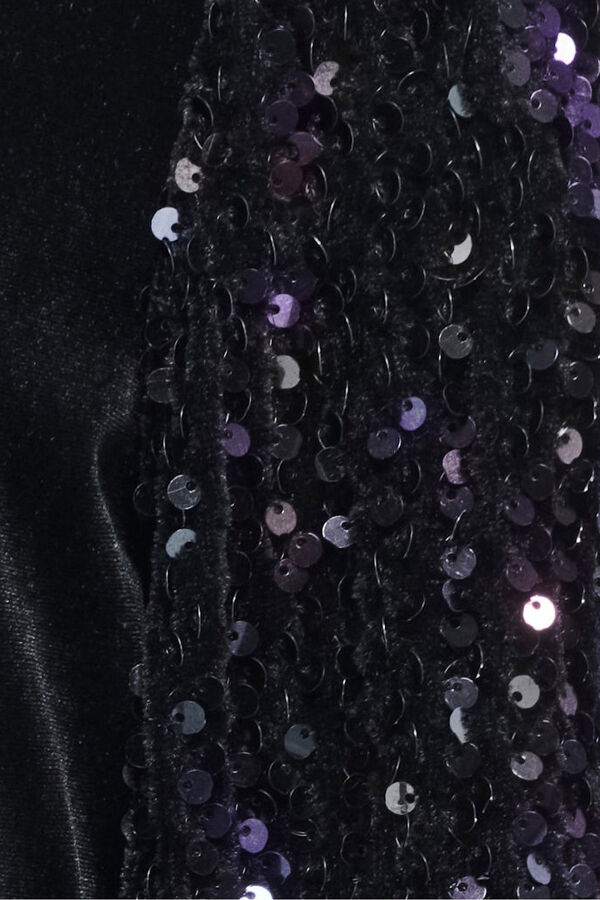 Only Girls Vestido curto de lantejoulas preto