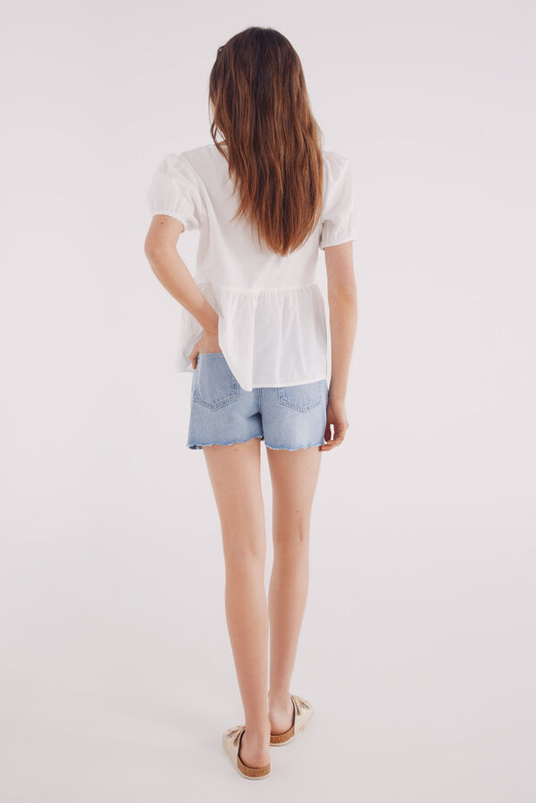 Springfield Shorts jeans ondulado azul