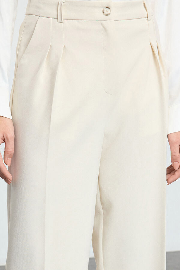Trendyol Pantalones Palazzo plisados gris