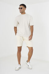 Brave Soul Camsieta oversize con manga corta marfil