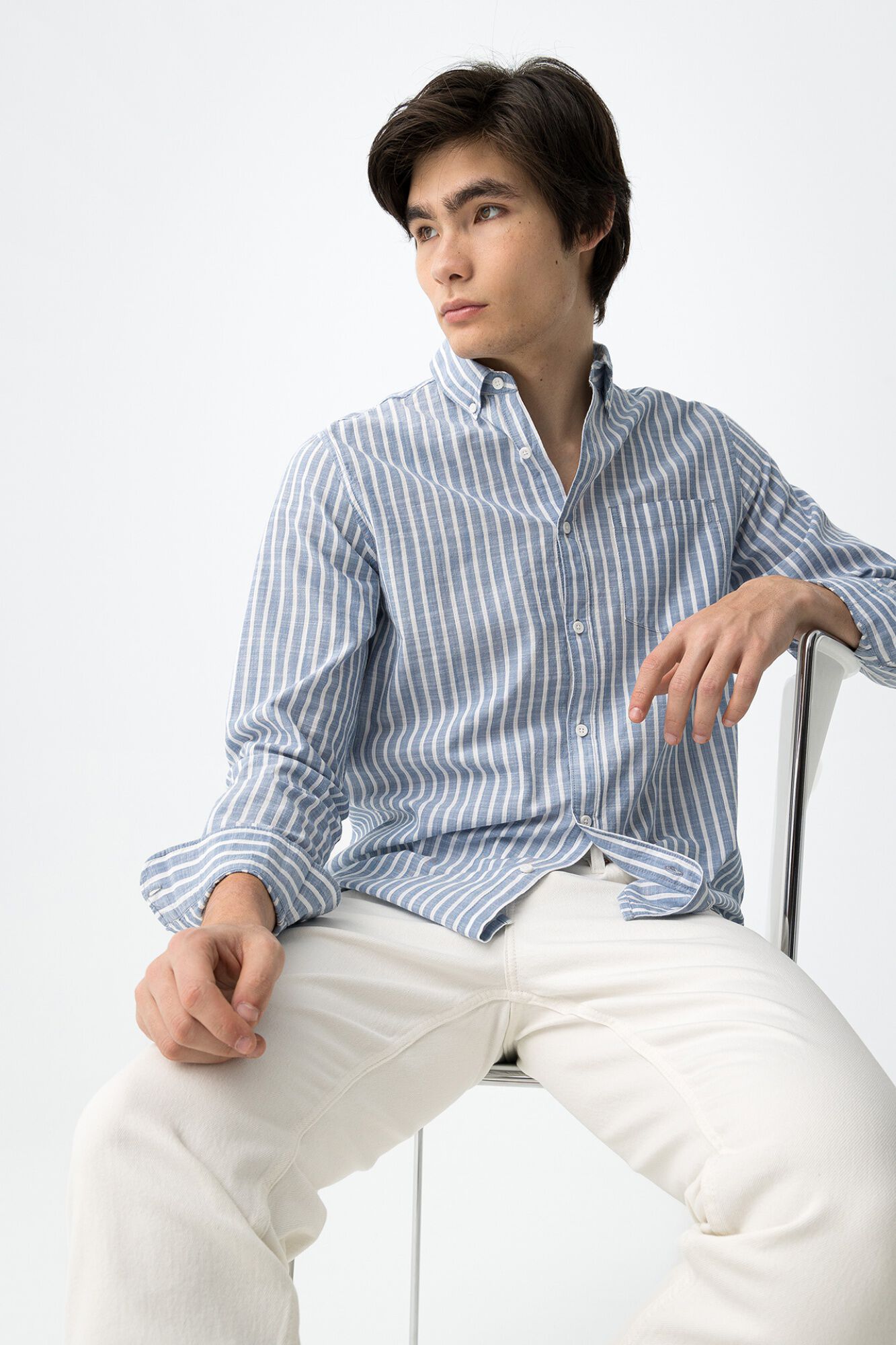 Tiffosi Camisa riscas branca
