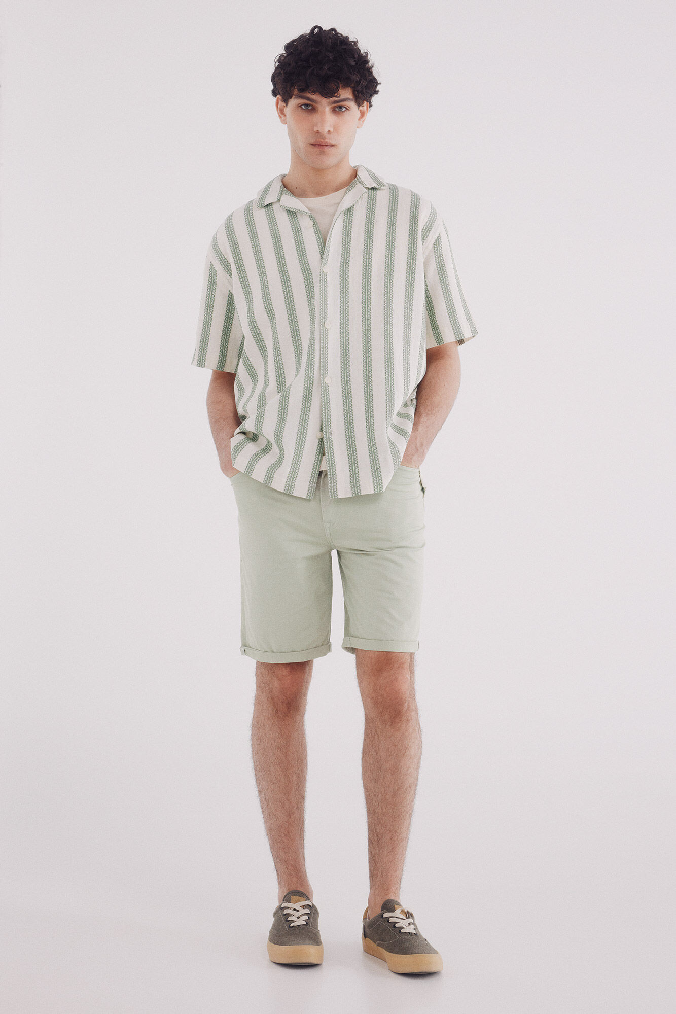 Springfield Bermuda cor clara lavada slim fit