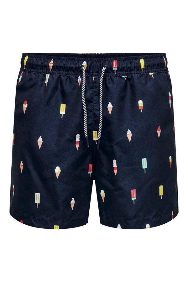 Only & Sons Ba&ntilde;ador estampado azul