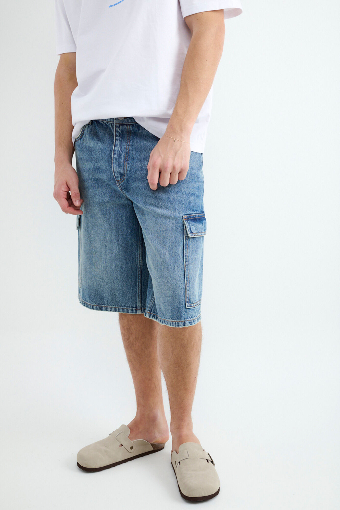 Balmohk Bermuda denim cargo