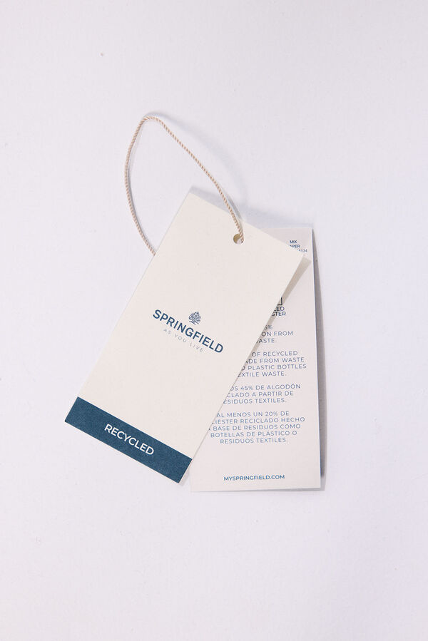 Springfield Camisola estrutura fio torcido azul