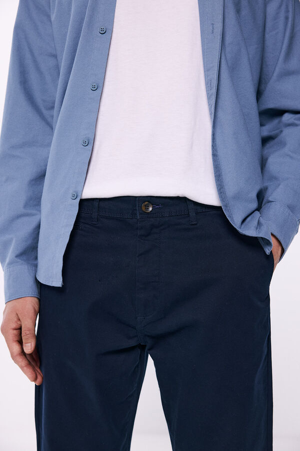 Springfield Calças chino regular fit azul