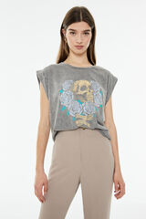 System Action Camisola de manga curta cinzento