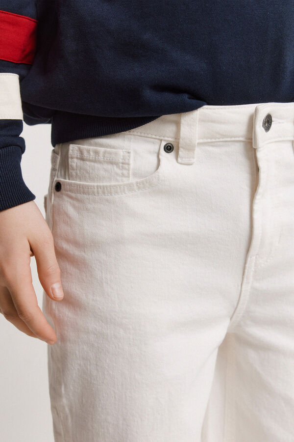 Springfield Kids Bermuda denim para ni&ntilde;o blanco