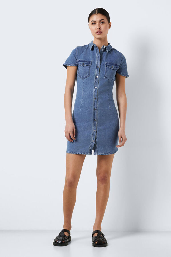 Noisy May Vestido curto denim azul