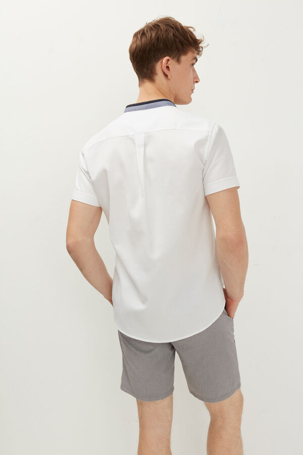 Springfield Camisa manga curta dobby mao branco
