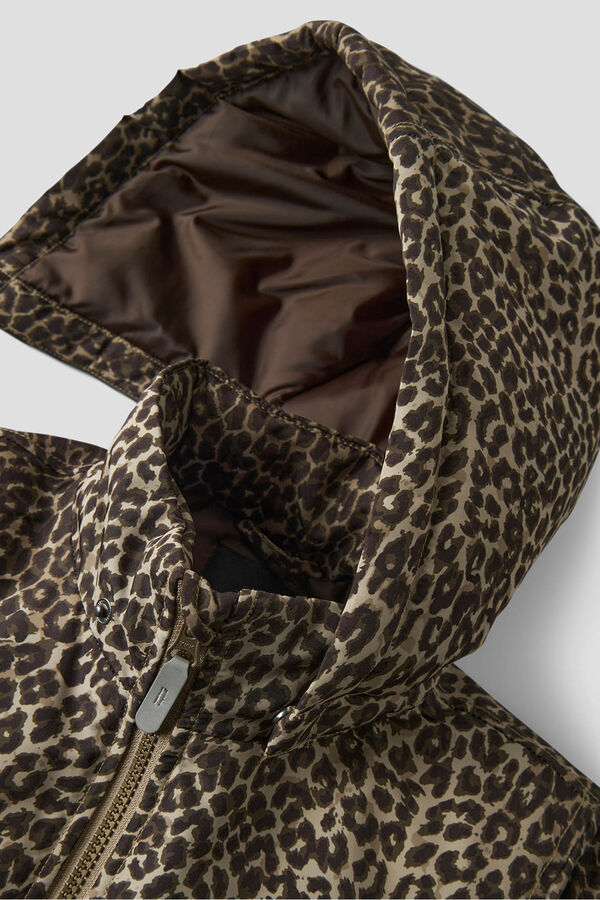 Name It Sobretudo com estampa animal bege