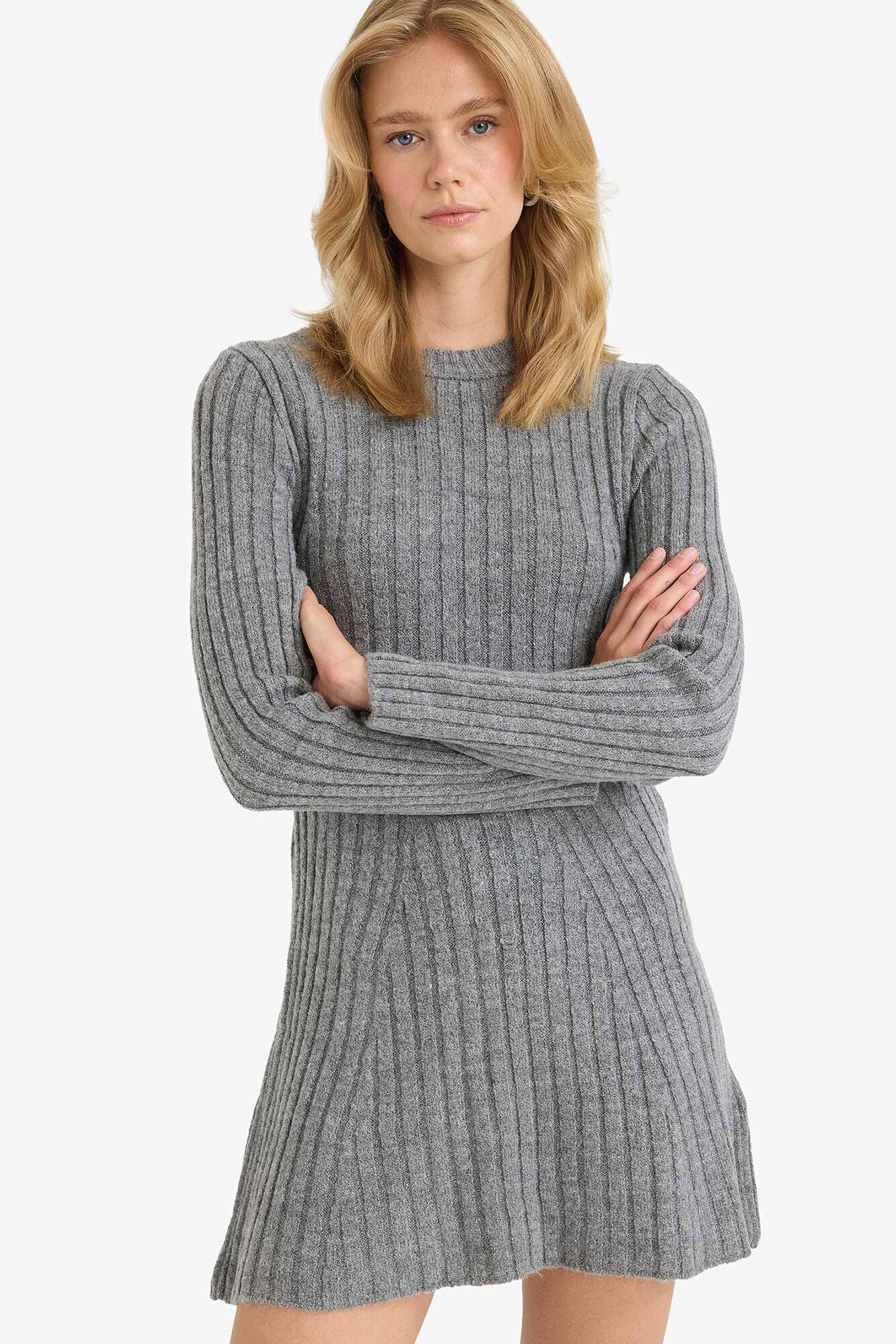 DeFacto Vestido mini manga larga