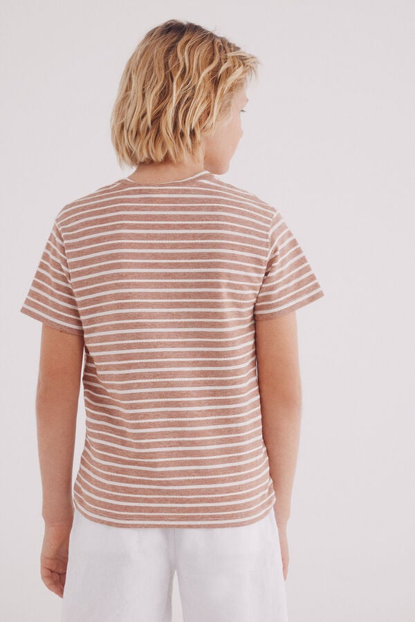 Springfield Kids Camiseta textura rayas ni&ntilde;o estampado