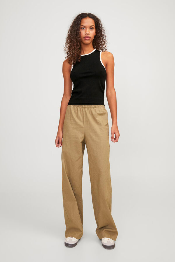 Jack & Jones Top de malha fina em contraste preto