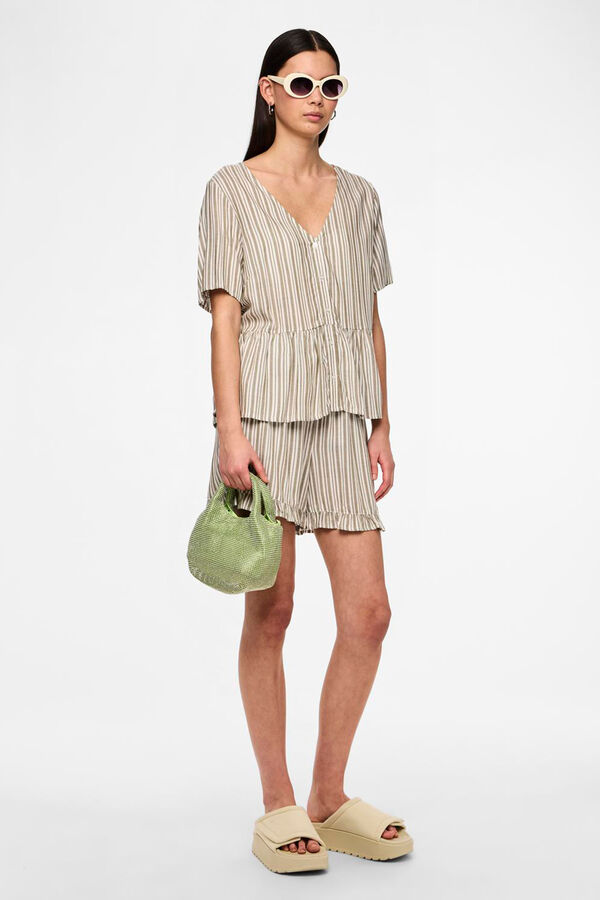 Pieces Camiseta de algodón sin mangas gris