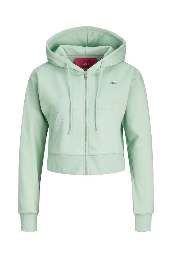 Jack & Jones Sweatshirt crop com capuz verde