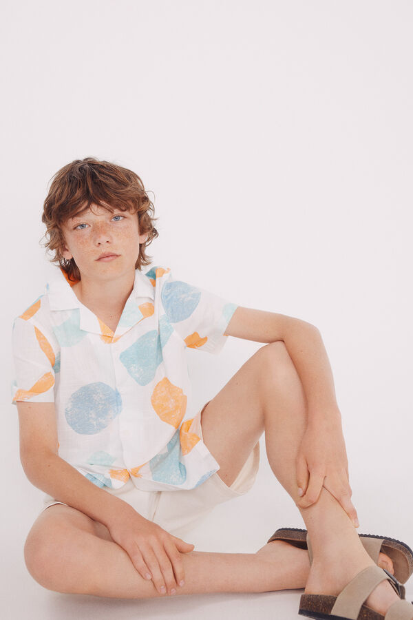 Springfield Kids Camisa de manga curta para menino bege