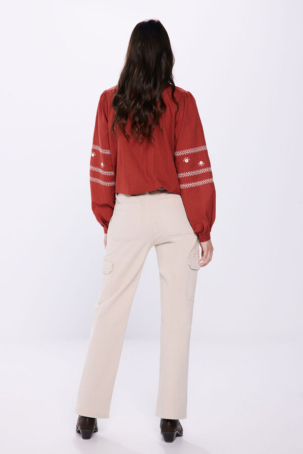 Springfield Pantal&oacute;n cargo algod&oacute;n beige