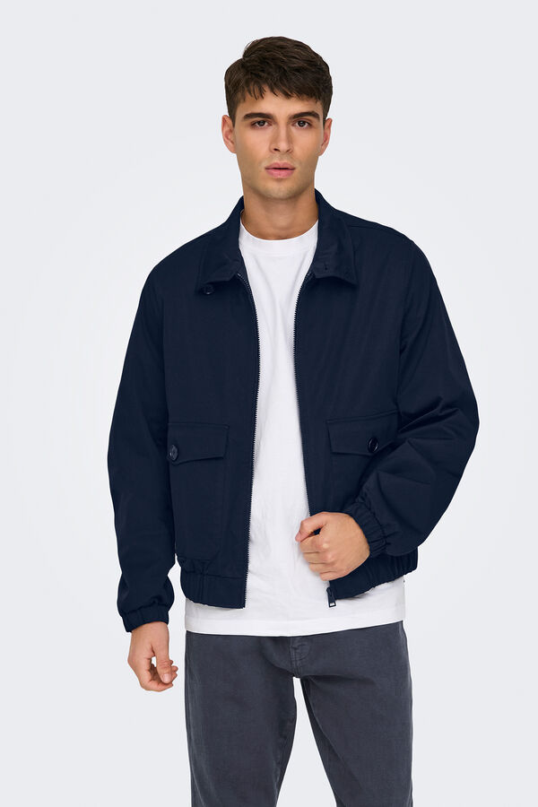 Only & Sons Chaqueta de hombre ligera regular fit. azul