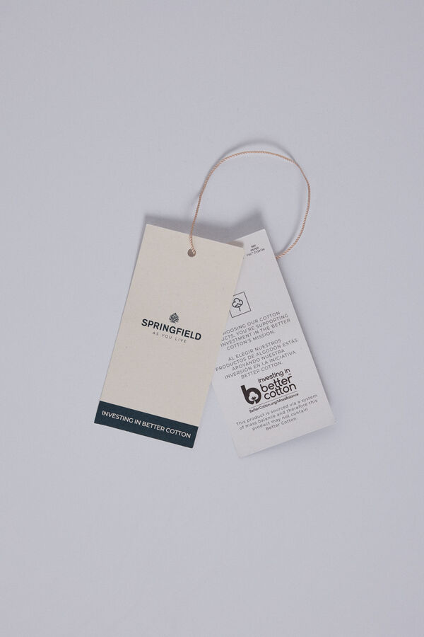 Springfield Camisa manga curta rústica azul