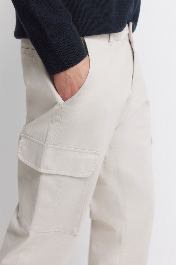 Springfield Cal&ccedil;as cargo confort&aacute;vel slim fit branco
