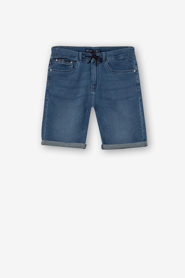 Tiffosi Bermuda Indigo Knit Slim Fit azul