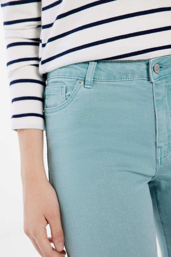 Springfield Jeans Color Kick Flare turquesa