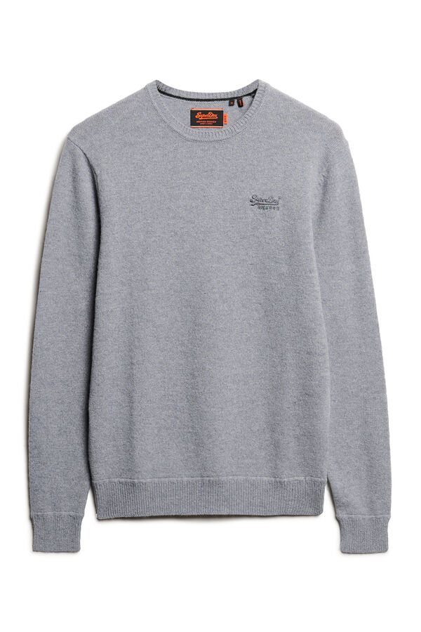 Superdry Jersery Cuello Redondo Cl&aacute;sico gris