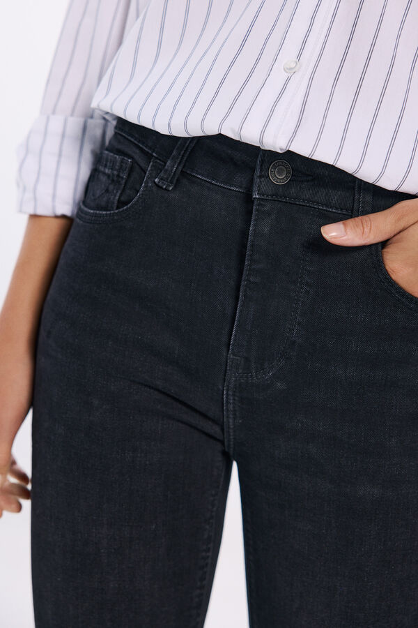 Springfield Jeans slim cropped negro