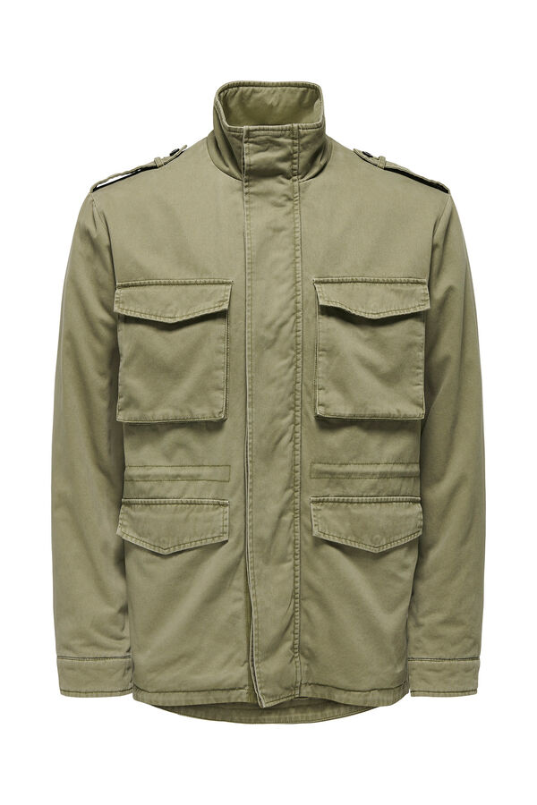 Only & Sons Chaqueta sahariana de hombre verde