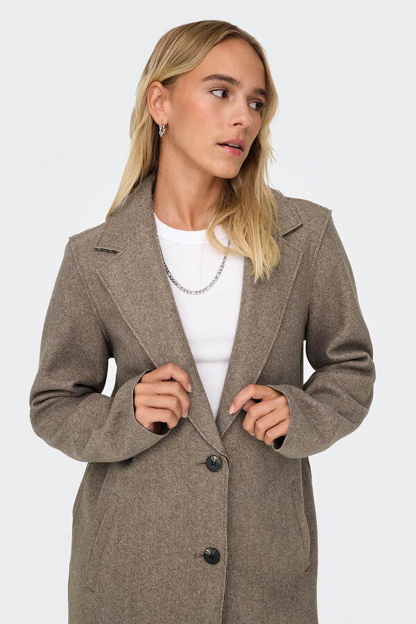 Only sobretudo de tecido midi  cru