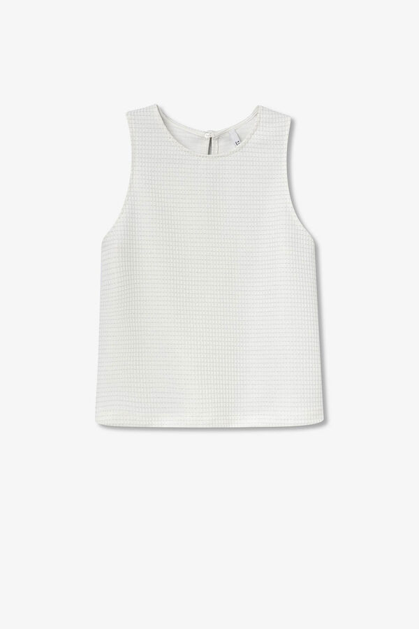 Tiffosi Top texturizado branco