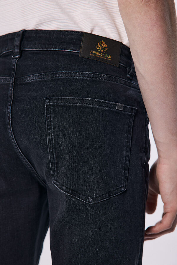 Springfield Cal&ccedil;a jeans skinny preta cinzento
