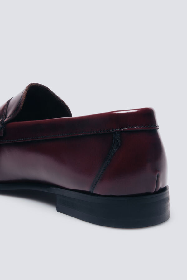 Springfield M&aacute;scara de mocassim de pele vermelho