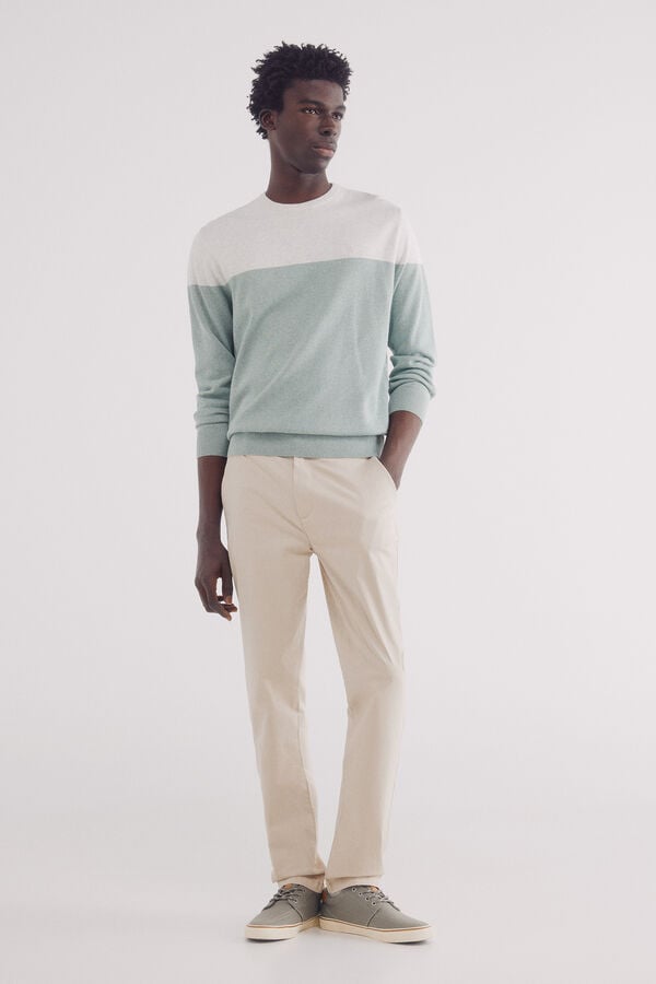 Springfield Jersey b&aacute;sico color block verde