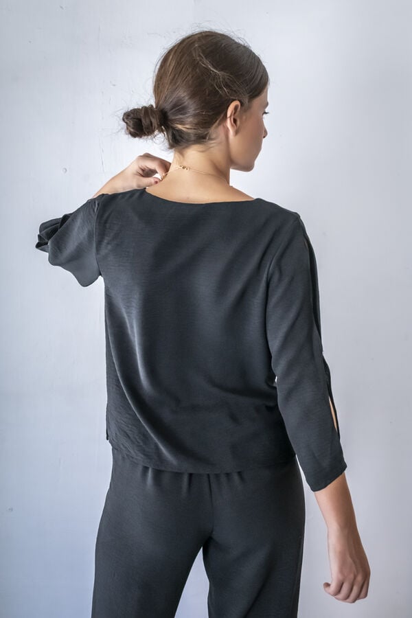 Cul Sac Camisa mangas anchas negro